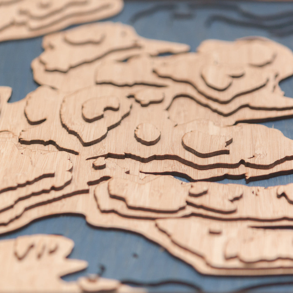 bainbridge island topographic wood map depth