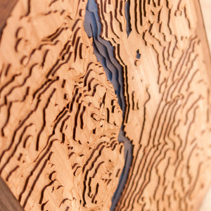 okanagan lake custom topographic map angle