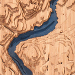 okanagan lake custom topographic map closeup
