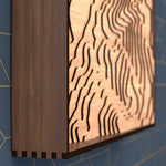 pinecrest lake topographic wood map frame rail detail