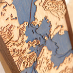 san francisco bay custom topographic map angle