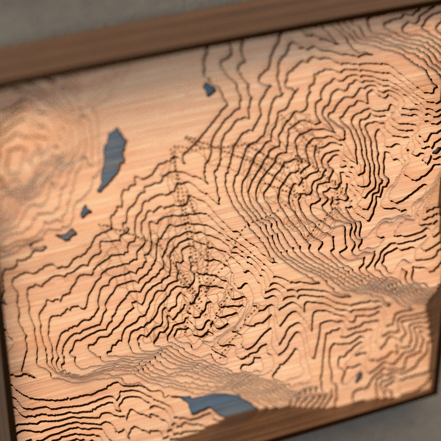 whistler blackcomb topographic wood map angle
